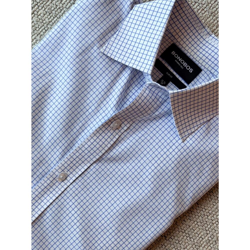 Men’s Bonobos Wrinkle-Free Dress Shirt – Slim Fit 15.5 / 35